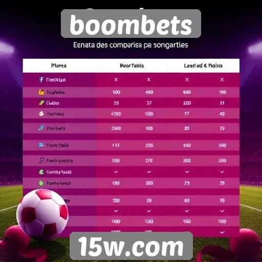 Comparação entre Boombets e concorrentes no mercado